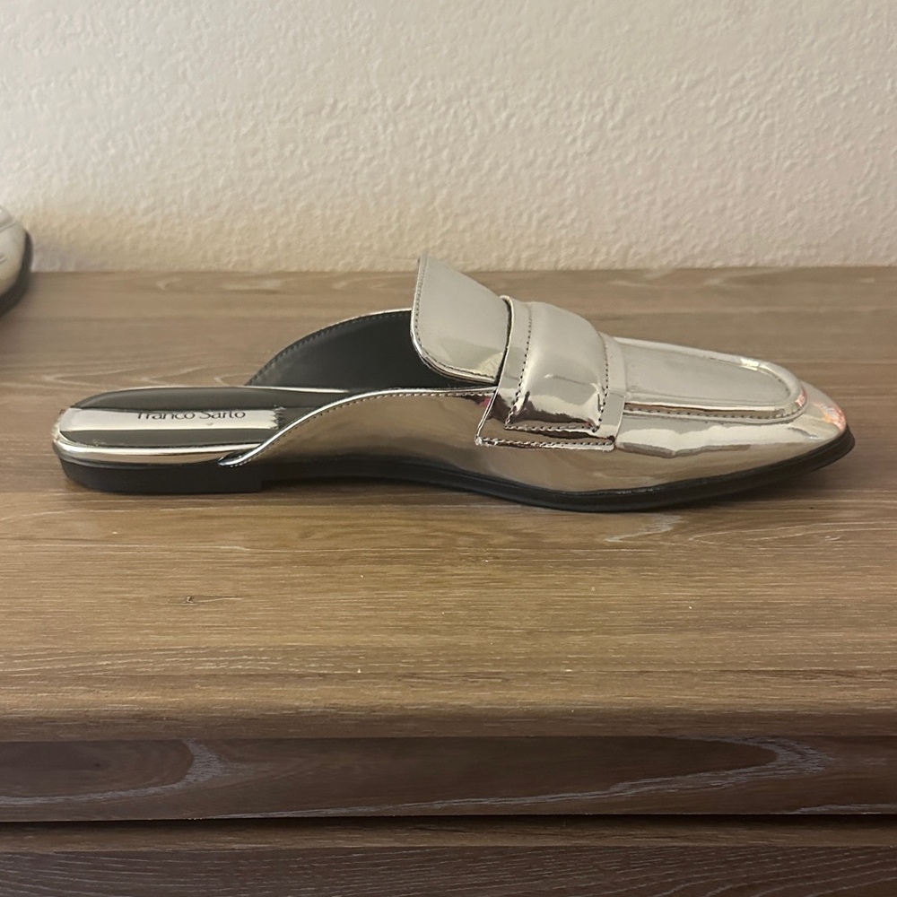 Franco Sarto Women's Metallic Silver Mules - Picture 6 of 6
